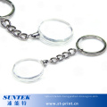 Wholesale Round Buckle Sublimation Keychain Crystal Pendant